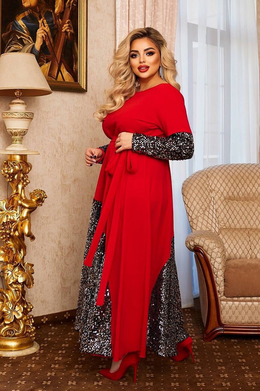 Дълга рокля с пайети