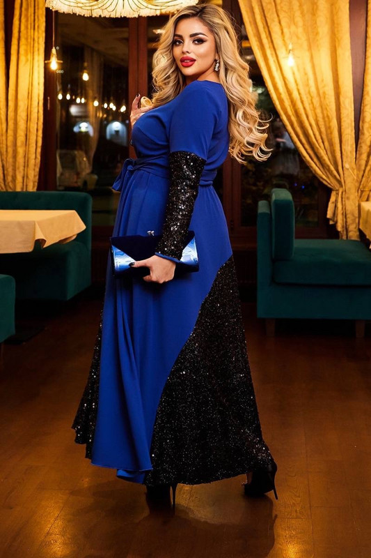 Дълга рокля с пайети