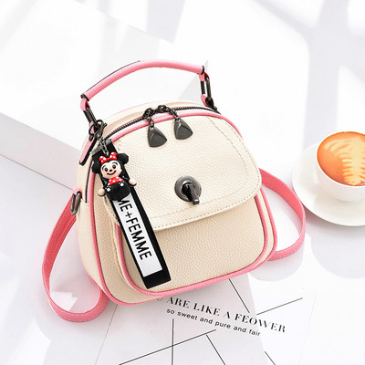 Γυναικεία μίνι τσάντα από οικολογικό δέρμα με πολλές θήκες