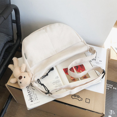 Γυναικεία υφασμάτινη τσάντα με μακριά λαβή σε τρία χρώματα