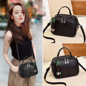 Γυναικεία έκο δερμάτινη τσάντα με μακριά λαβή και φερμουάρ - πολλά χρώματα