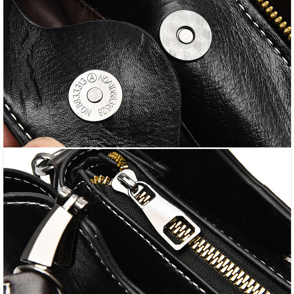 Μοντέρνα έκο δερμάτινη τσάντα με μενταγιόν