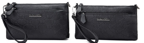 Γυναικεία μικρή τσάντα από τεχνητό δέρμα με επιγραφή