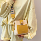 Γυναικεία έκο δερμάτινη τσάντα με υφασμάτινη λαβή - πολλά χρώματα