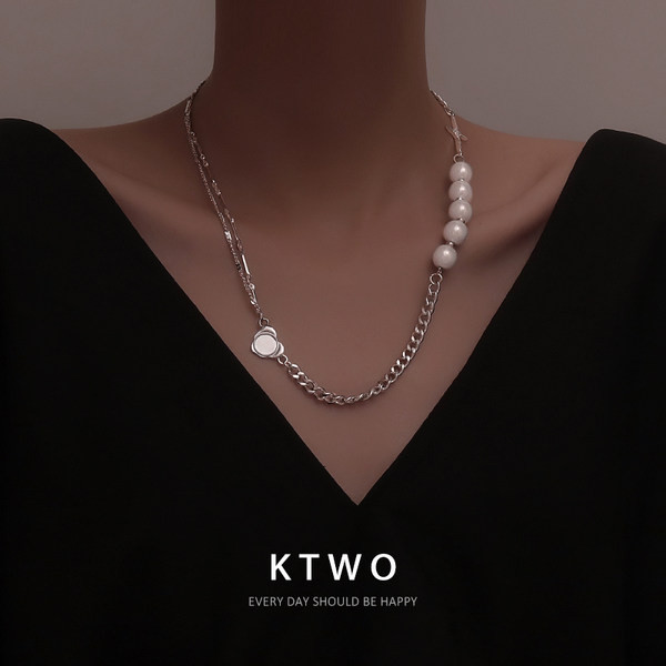 Κομψό γυναικείο κολιέ με πέρλες