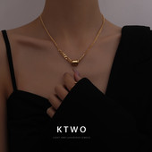 Χρυσό χρώμα γυναικεία αλυσίδα με μενταγιόν