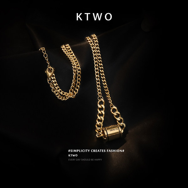 Χρυσό χρώμα γυναικεία αλυσίδα με μενταγιόν