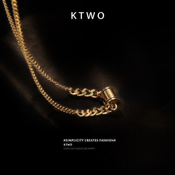 Χρυσό χρώμα γυναικεία αλυσίδα με μενταγιόν