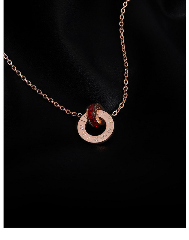 Γυναικεία λεπτή αλυσίδα με χρωματιστό μενταγιόν και πέτρες