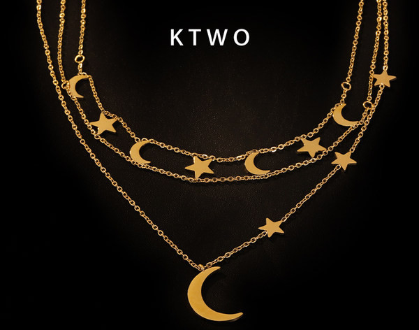 Νέο μοντέλο γυναικείο κολιέ με μενταγιόν - χρυσό χρώμα