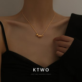 Γυναικείο χρυσό κολιέ με διακόσμηση