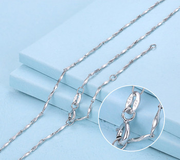 White ingot chain 999 sterling silver necklace chain silver without pendant female silver chain thick solid M buckle pure silver sweater chain