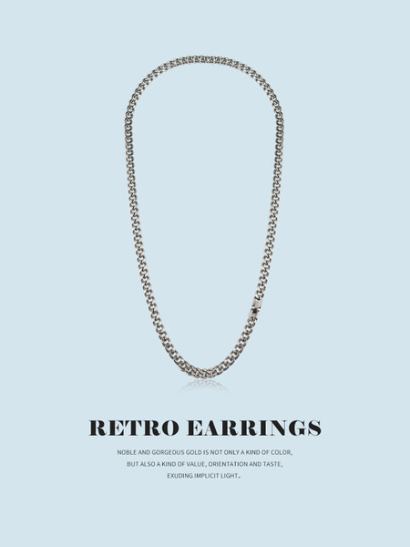 Дамско колие в сребрист цвят тип верижка с едра плетка