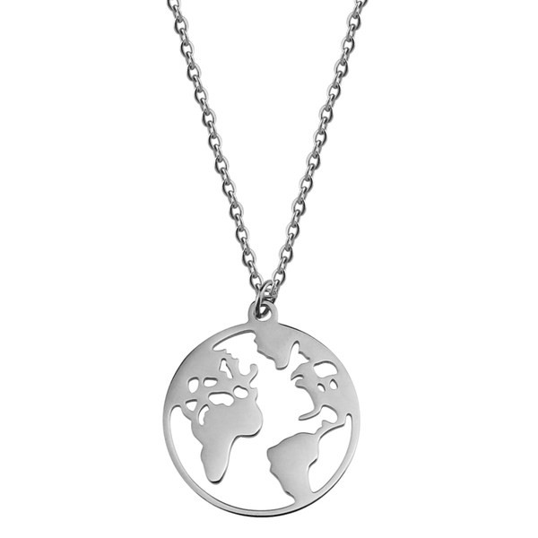 Актуална верижка с кръгла висулка за мъже и жени