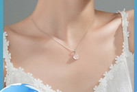 Νέο μοντέλο γυναικείο κολιέ με μενταγιόν σε ασημί χρώμα