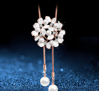 Μακρύ γυναικείο κολιέ με χρωματιστές πέτρες - πολλά μοντέλα