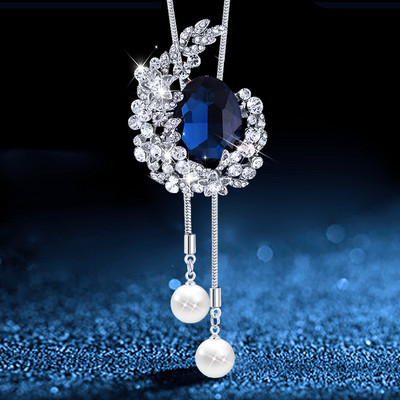 Μακρύ γυναικείο κολιέ με χρωματιστές πέτρες - πολλά μοντέλα