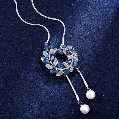 Μακρύ γυναικείο κολιέ με χρωματιστές πέτρες - πολλά μοντέλα