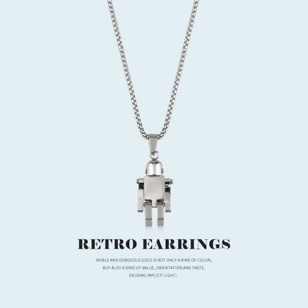 Νέο μοντέλο γυναικείο κολιέ με μενταγιόν ρομπότ