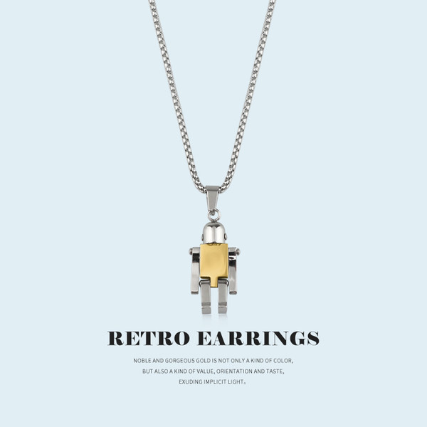 Νέο μοντέλο γυναικείο κολιέ με μενταγιόν ρομπότ