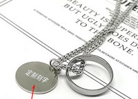 Γυναικείο λεπτό κολιέ με μενταγιόν σε ασήμι και χρυσό