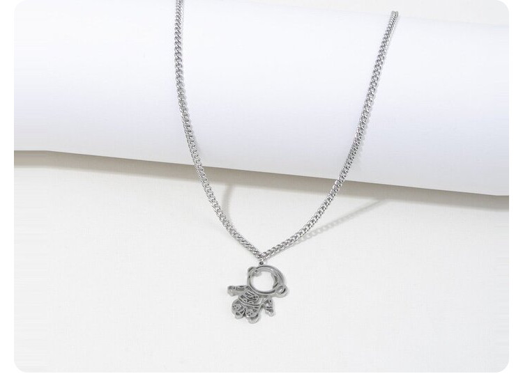 Γυναικείο κολιέ με μενταγιόν διάφορα μοντέλα σε ασημί χρώμα