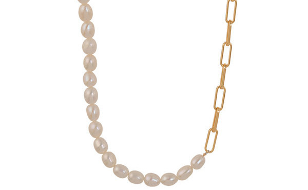 Κομψό γυναικείο λεπτό κολιέ με διακοσμητικές πέρλες