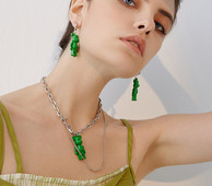Γυναικείο casual σετ σκουλαρίκια και κολιέ με μενταγιόν