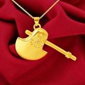 Дамско колие в златист цвят с висулка - два модела