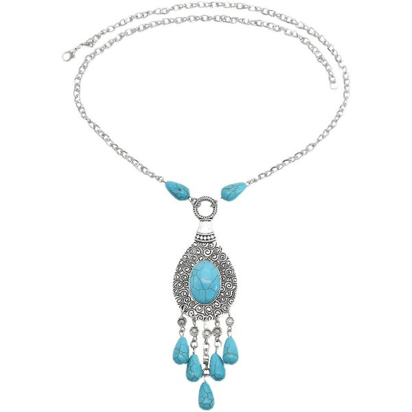 Γυναικείο κολιέ σε στυλ ρετρό με μενταγιόν