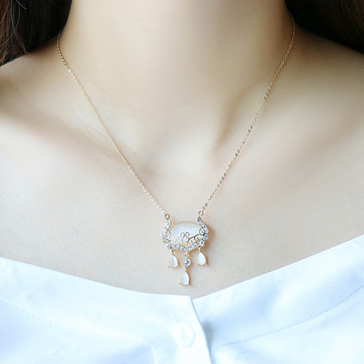 Κομψό γυναικείο κολιέ με πέτρες - δύο μοντέλα