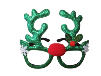 Коледен аксесоар Еленски очила,различни цветове