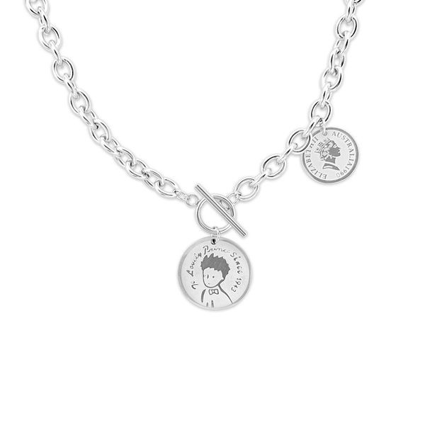 Γυναικεία αλυσίδα με μενταγιόν - ασημί χρώμα