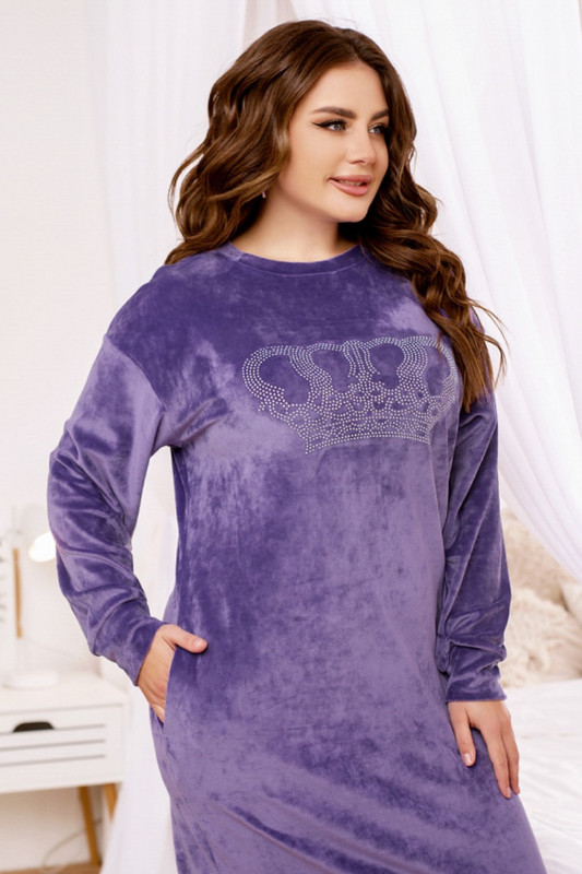 Домашна рокля от кадифе