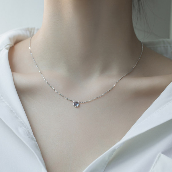 Νέο μοντέλο γυναικείο κολιέ με πέτρα σε μπλε χρώμα