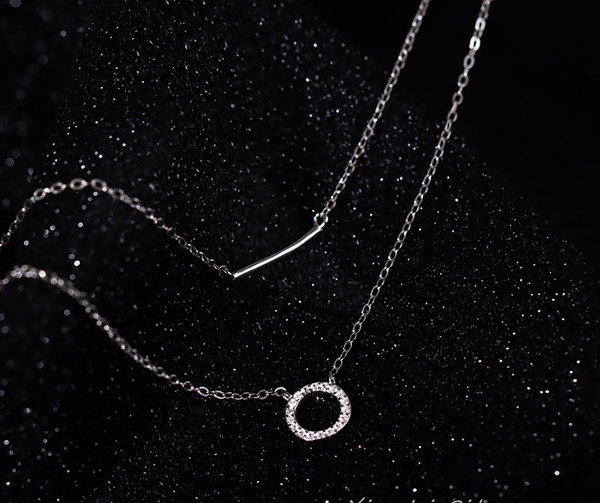 Γυναικεία αλυσίδα δύο σειρών - δύο χρώματα