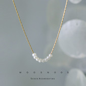 Χρυσό γυναικείο κολιέ με πέρλες