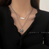 Γυναικεία αλυσίδα δύο σειρών σε ασημί χρώμα