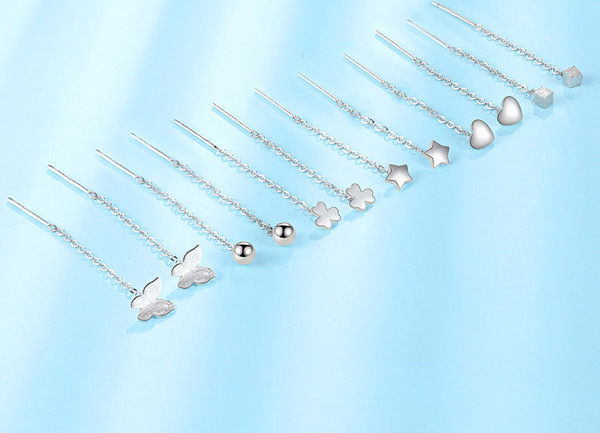 Γυναικεία σκουλαρίκια σε ασημί χρώμα πολλά μοντέλα