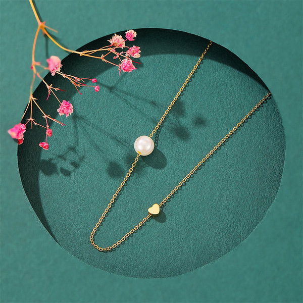 Γυναικεία αλυσίδα με διακόσμηση πέρλες