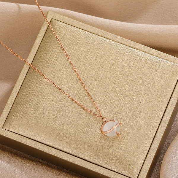 Νέο μοντέλο γυναικεία λεπτή αλυσίδα με πέτρινο μενταγιόν