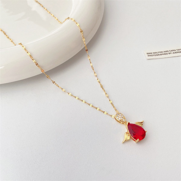 Γυναικείο κολιέ με διακοσμητική πέτρα