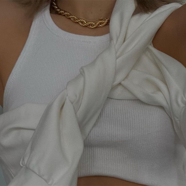 Стилно дамско колие  в два цвята