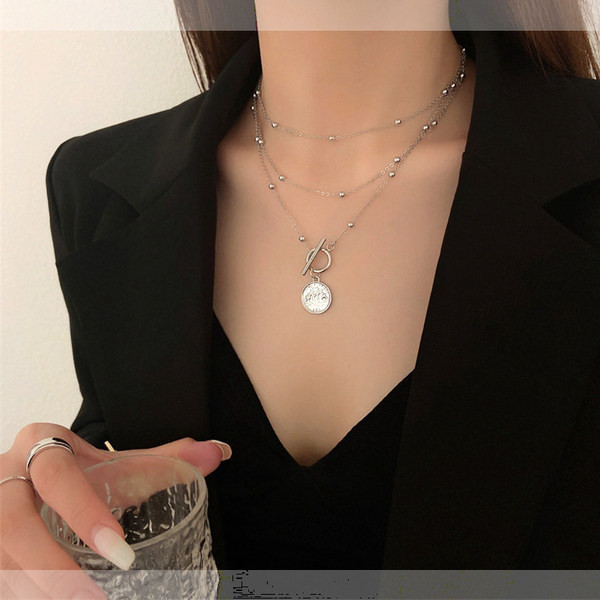 Γυναικεία αλυσίδα πολλαπλών σειρών με πέτρινη διακόσμηση