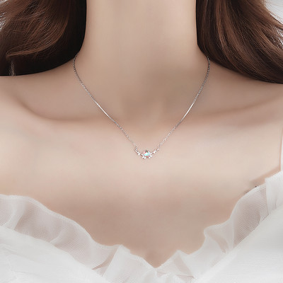 Γυναικείο κολιέ με μπλε πέτρα