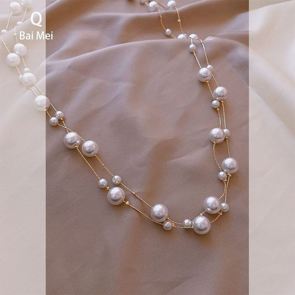 Διπλό κολιέ με πέρλες