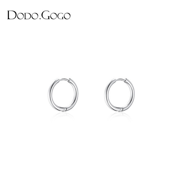 Γυναικεία στρογγυλά σκουλαρίκια σε δύο χρώματα