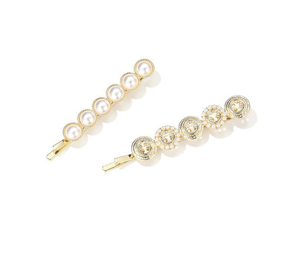 Γυναικεία φουρκέτα се χρυσό χρώμα με πέρλες και διακοσμητικές πέτρες