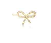 Μοντέρνο κλιπ μαλλιών με κορδέλα και πέρλες