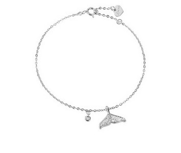 Γυναικείο βραχιόλι διχρωμία με διακοσμητικές πέτρες